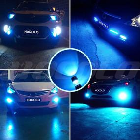 img 2 attached to 🚗 HOCOLO H1 100W лампы Samsung Chip LED Ice Blue для противотуманных и дневных ходовых огней - мощные светодиодные лампы для автомобилей (Набор из 2 шт.) (H1 - Ice Blue 100W - Противотуманные / Дневные ходовые огни)