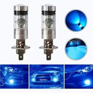 🚗 hocolo h1 100w лампы samsung chip led ice blue для противотуманных и дневных ходовых огней - мощные светодиодные лампы для автомобилей (набор из 2 шт.) (h1 - ice blue 100w - противотуманные / дневные ходовые огни) логотип