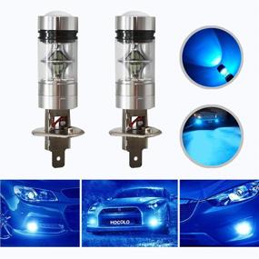 img 4 attached to 🚗 HOCOLO H1 100W лампы Samsung Chip LED Ice Blue для противотуманных и дневных ходовых огней - мощные светодиодные лампы для автомобилей (Набор из 2 шт.) (H1 - Ice Blue 100W - Противотуманные / Дневные ходовые огни)