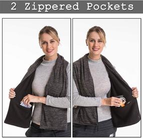 img 2 attached to Must-Have Travel Pocket Infinity Scarf for Women's Accessories in Scarves & Wraps