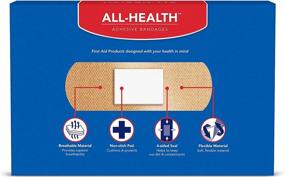 img 3 attached to 🩹 All Health Flexible Fabric Adhesive Bandages, 1 in x 3 in, Pack of 100 - Flexible First Aid and Wound Care Protection