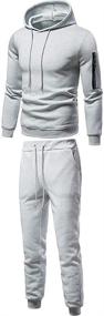 img 3 attached to Medbyliv Sweatsuits Tracksuit Activewear Black XL Men's Clothing for Active