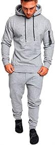 img 4 attached to Medbyliv Sweatsuits Tracksuit Activewear Black XL Men's Clothing for Active