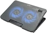 🔥 inphic laptop cooling pad: super quiet dual fan cooler for 14-17 inch laptops, adjustable stand with metal mesh surface - portable cooling pad logo