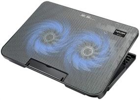 img 2 attached to 🔥 Inphic Laptop Cooling Pad: Super Quiet Dual Fan Cooler for 14-17 Inch Laptops, Adjustable Stand with Metal Mesh Surface - Portable Cooling Pad