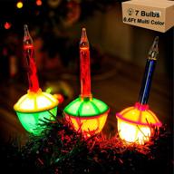 🎄 recesky 7 bulbs christmas bubble lights - 6.6ft multi color vintage string lights for xmas decor - outdoor garden house wreath garland christmas tree lighting - festive christmas decorations logo