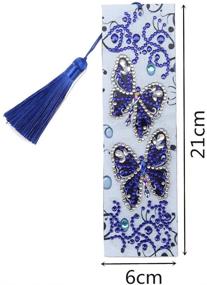 img 3 attached to GZKLSMY Bookmarks Butterfly Rhinestone Embroidery