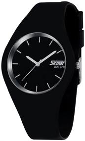 img 4 attached to ⌚ Jelly Watches: Stylish Sports Timepieces with Silicone Strap - Simple Casual Black Watch