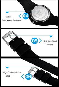 img 1 attached to ⌚ Jelly Watches: Stylish Sports Timepieces with Silicone Strap - Simple Casual Black Watch