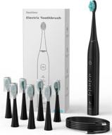 🦷 sonic electric toothbrush for adults - 8 dupont brush heads, v-sonic technology, 5 modes & smart timer - rechargeable toothbrush with fast 3-hour charge, up to 60 days usage logo