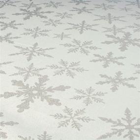 img 2 attached to Cait Chapman Snowflakes Metallic Tablecloth