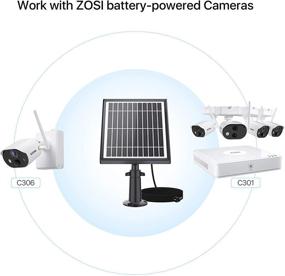 img 2 attached to 🔋 ZOSI Solar Panel Power Supply: IP66 Waterproof, Reliable, Non-Stop Charging for ZOSI Wire Free Home Security Outdoor Rechargeable Battery Cameras C301, C306, ZSWNVK-R4202A, ZSWNVK-R4204A, IPC-3062M-W