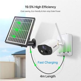 img 3 attached to 🔋 ZOSI Solar Panel Power Supply: IP66 Waterproof, Reliable, Non-Stop Charging for ZOSI Wire Free Home Security Outdoor Rechargeable Battery Cameras C301, C306, ZSWNVK-R4202A, ZSWNVK-R4204A, IPC-3062M-W