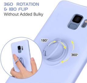 img 3 attached to 📱 DOMAVER Galaxy S9 Case 360° Ring Holder Kickstand (Supports Car Mount) Slim Silicone Soft Gel Rubber Microfiber Lining Cushion Protective Shockproof Phone Cover for Samsung Galaxy S9, Purple - Premium SEO-Friendly Product Title