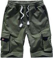 kolongvangie cotton lightweight rip stop pockets boys' clothing : shorts logo