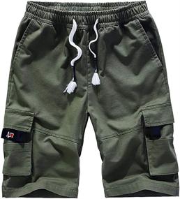 img 4 attached to Kolongvangie Cotton Lightweight Rip Stop Pockets Boys' Clothing : Shorts