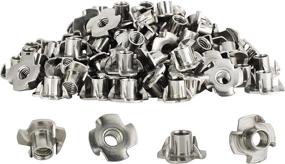 img 4 attached to 🔩 25-Pack Stainless Steel 5/16-18 Threaded T-Nuts with 4 Prongs for Furniture, Climbing Holds, Leveling Feet - Ideal for Indoor and Outdoor Use