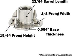 img 2 attached to 🔩 25-Pack Stainless Steel 5/16-18 Threaded T-Nuts with 4 Prongs for Furniture, Climbing Holds, Leveling Feet - Ideal for Indoor and Outdoor Use