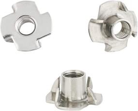 img 3 attached to 🔩 25-Pack Stainless Steel 5/16-18 Threaded T-Nuts with 4 Prongs for Furniture, Climbing Holds, Leveling Feet - Ideal for Indoor and Outdoor Use