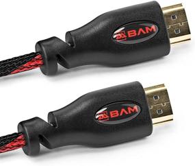 img 3 attached to 🔌 Enhance Your Audiovisual Experience with BAM 3 Pack High Speed 4K HDMI Cables - 10ft Long