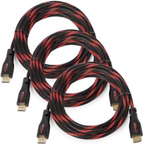 img 4 attached to 🔌 Enhance Your Audiovisual Experience with BAM 3 Pack High Speed 4K HDMI Cables - 10ft Long