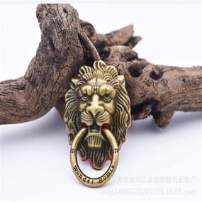 img 2 attached to 🦁 ShungFun Подставка для телефона с кольцом Лев Паттерн Металлическое крепление Подставка для пальца на планшете для всех телефонов и планшетов - Набор из 3