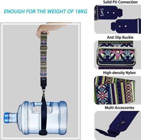 img 2 attached to Versatile Blue Ethnic Pattern Multipurpose Shoulder Strap: Adjustable Replacement 🔵 Belt for Cameras, Guitars, Crossbody Bags, with Wide Strap and Replaceable Accessories