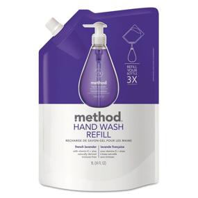 img 3 attached to 🌸 French Lavender Gel Hand Wash Refill, 34 oz Pouch by Method 00654