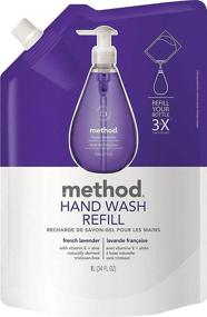 img 1 attached to 🌸 French Lavender Gel Hand Wash Refill, 34 oz Pouch by Method 00654