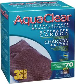 img 1 attached to AquaClear 70 Activated Carbon Inserts: Premium Aquarium Filter Replacement Media, 3-Pack [A1386], White