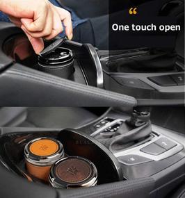 img 2 attached to Easy-clean Luxury Leather Car Ashtray Detachable for Most Car Cup Holders - Dark Brown (3 Color Options)