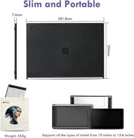 img 1 attached to 🎨 Enhance Your Artistic Experience with the HUION Adjustable Tablet Stand for Graphics Drawing Monitors: Suitable for Kamvas Pro 16/Pro 12/Pro 13, Kamvas 16, iPad Pro, Wacom Cintiq