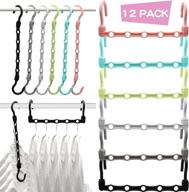 👕 12-pack sturdy closet organizers and storage: upgraded space-saving hangers for heavy clothes - magic closet organization essential for dorm rooms логотип