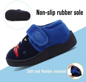 img 2 attached to Cozy Toddler Slippers: Lightweight & Comfortable Slip-on Socks for Boys and Girls - Perfect Indoor Warm Home Shoes for Kids