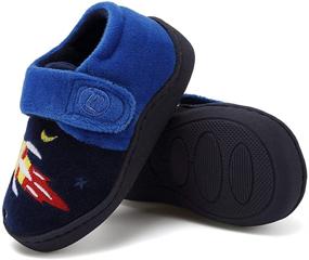 img 4 attached to Cozy Toddler Slippers: Lightweight & Comfortable Slip-on Socks for Boys and Girls - Perfect Indoor Warm Home Shoes for Kids