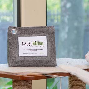 img 1 attached to 🌬️ MOSO NATURAL: Original 600g Stand Up Air Purifying Bag for Kitchen, Basement, Family Room. Unscented & Chemical-Free Odor Eliminator (Charcoal)