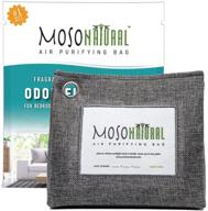 🌬️ moso natural: original 600g stand up air purifying bag for kitchen, basement, family room. unscented & chemical-free odor eliminator (charcoal) logo