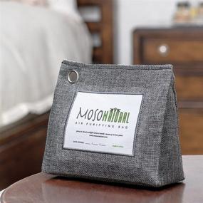 img 2 attached to 🌬️ MOSO NATURAL: Original 600g Stand Up Air Purifying Bag for Kitchen, Basement, Family Room. Unscented & Chemical-Free Odor Eliminator (Charcoal)