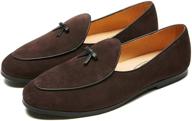 👞 stylish belgian men's journey west vintage loafers: classic slip-ons with timeless charm logo