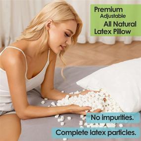 img 3 attached to 🌟 Premium Talalay Latex Pillow - Extra Soft, Adjustable for Back, Side, and Stomach Sleepers - Relieves Shoulder & Neck Pain - Enhanced Breathability & Elasticity