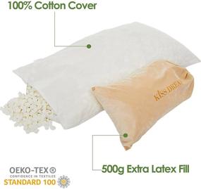 img 1 attached to 🌟 Premium Talalay Latex Pillow - Extra Soft, Adjustable for Back, Side, and Stomach Sleepers - Relieves Shoulder & Neck Pain - Enhanced Breathability & Elasticity