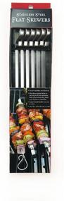 img 1 attached to 🔪 Stainless Steel Flat Skewers Set of 6 by Charcoal Companion - CC5147