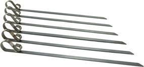 img 4 attached to 🔪 Stainless Steel Flat Skewers Set of 6 by Charcoal Companion - CC5147