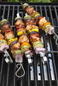 img 2 attached to 🔪 Stainless Steel Flat Skewers Set of 6 by Charcoal Companion - CC5147