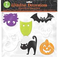 🎃 amscan 220087 наклейки на окна хэллоуина, многоцветные, 1 шт, 12"x12 логотип