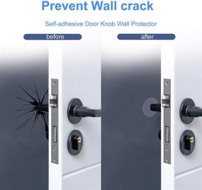 img 2 attached to 🚪 8 Pcs Door Stopper Wall Protector: Quiet, Shock Absorbent Gel, Reusable Bumper for Door Handle, Wall Protectors with Strong Stickiness to Prevent Wall Damage by Doorknobs