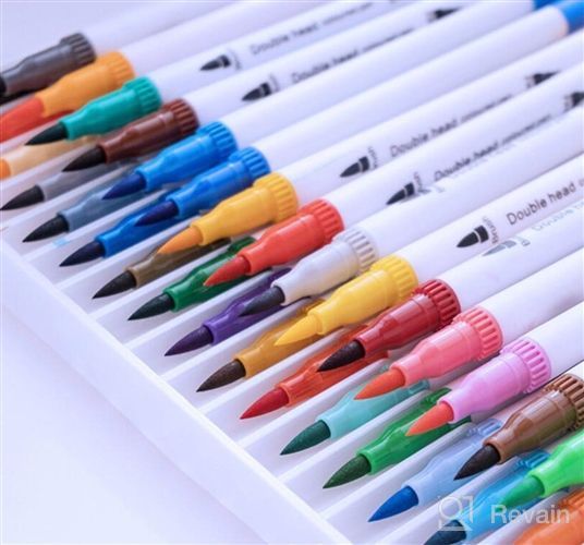 img 1 attached to 🖊️ iBayam Journal Planner Pens - 18 Vibrant Colors - Fine Point Markers - Fine Tip Drawing Pens - Porous Fineliner Pens for Bullet Journaling, Writing, Note Taking, Calendar, Coloring - Art, Office & School Supplies review by Amber Perez