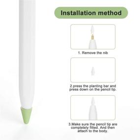 img 3 attached to 🎨 ZALU Silicone Nibs Cover: Ultimate Protection for Apple Pencil Tips (2nd Gen) - Pink + Mint Green + White + Yellow + Matcha Green