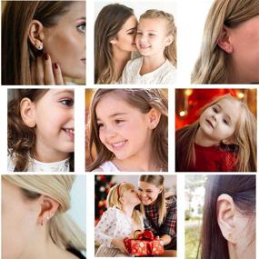 img 3 attached to Hypoallergenic Stainless Steel Earrings: Safe and Stylish Jewelry for Sensitive Girls by MANVEN