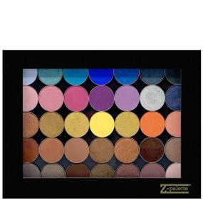 img 2 attached to 💄 XL Black Empty Magnetic Makeup Palette with Clear Window by Z Palette